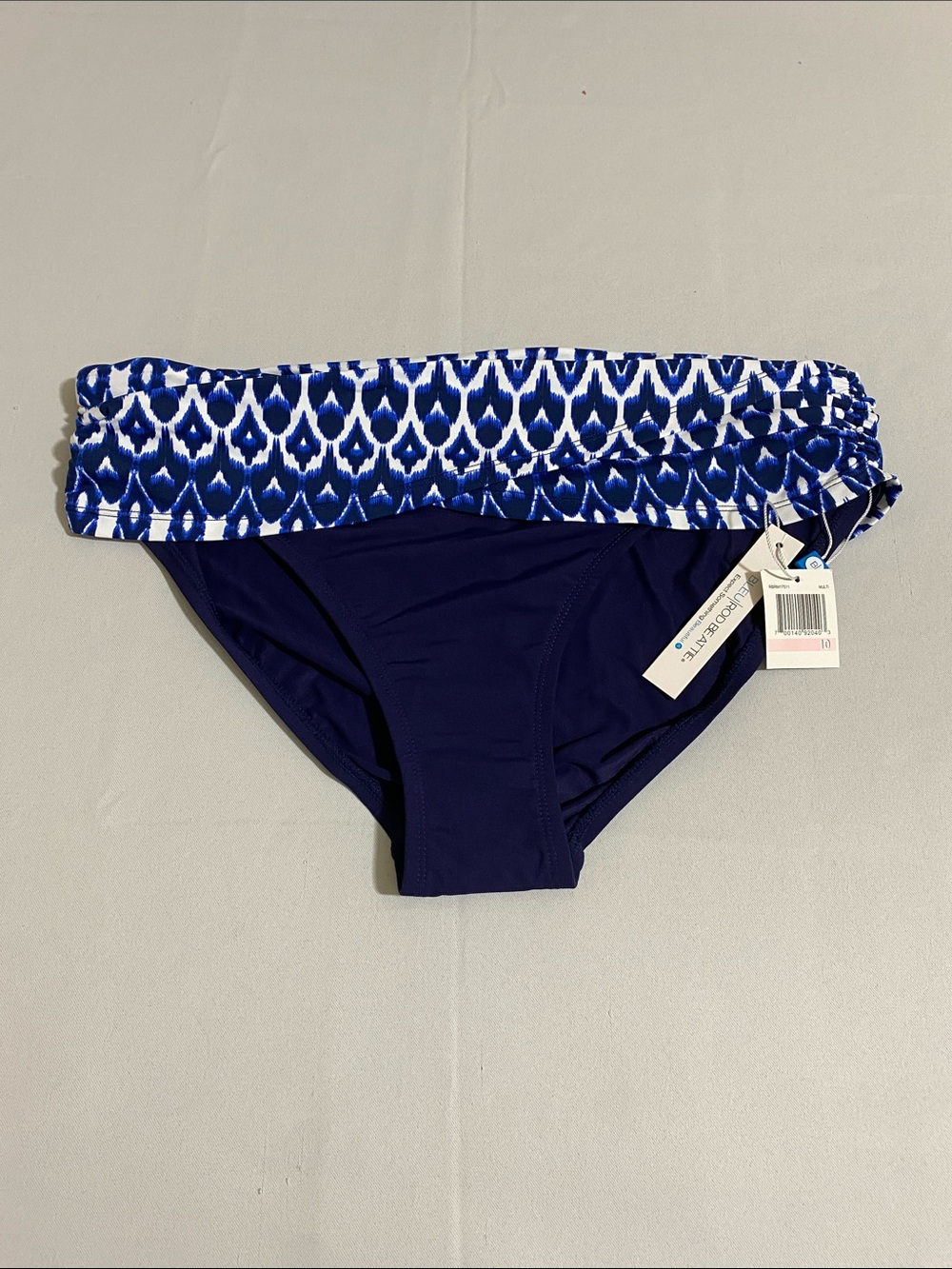 BLEU ROD BEATTIE Moroccan Fold-Over Hipster Bikini Bottom Size 10